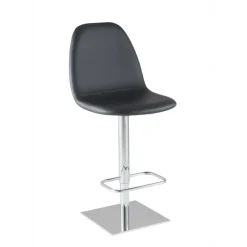 Peressini Tabouret Snack (assise +/- 65 Cm)|Tabouret De Bar (assise +/- 80 Cm)*Kube Tabouret réglable et pivotant en synthétique et métal chromé
