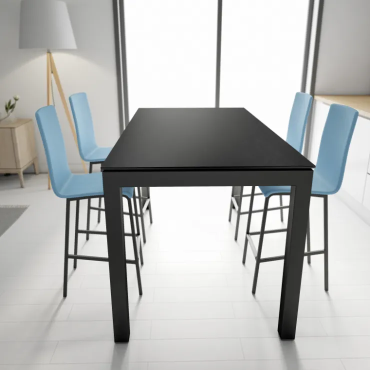 Cancio Table De Cuisine|Table Pour Petit Espace*Kyoto bar Table snack extensible en céramique et métal