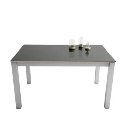 Cancio Table De Salle à Manger*Kyoto Table moderne rectangulaire en verre et métal