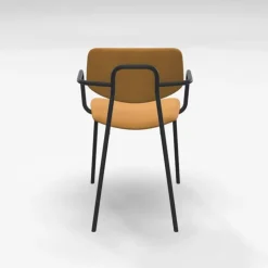 Perfecta Chaise De Salle à Manger|Chaise Salon*Lago Chaise avec accoudoirs rétro et revêtement en tissu