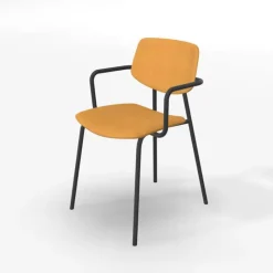 Perfecta Chaise De Salle à Manger|Chaise Salon*Lago Chaise avec accoudoirs rétro et revêtement en tissu