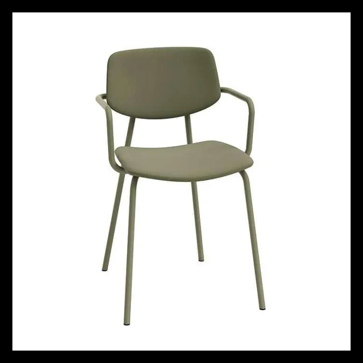 Perfecta Chaise De Cuisine|Chaise De Salle à Manger*Lago Chaise avec accoudoirs vintage rembourrée en simili