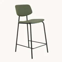 Perfecta Tabouret Snack (assise +/- 65 Cm)|Tabouret De Bar (assise +/- 80 Cm)*Lago Tabouret snack vintage rembourré en simili fabriqué en Belgique
