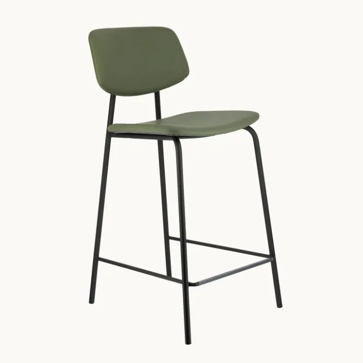Perfecta Tabouret Snack (assise +/- 65 Cm)|Tabouret De Bar (assise +/- 80 Cm)*Lago Tabouret snack vintage rembourré en simili fabriqué en Belgique