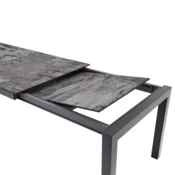 Cancio Table De Cuisine|Table De Salle à Manger*Lakera Table en Dekton rectangulaire extensible avec pieds en métal