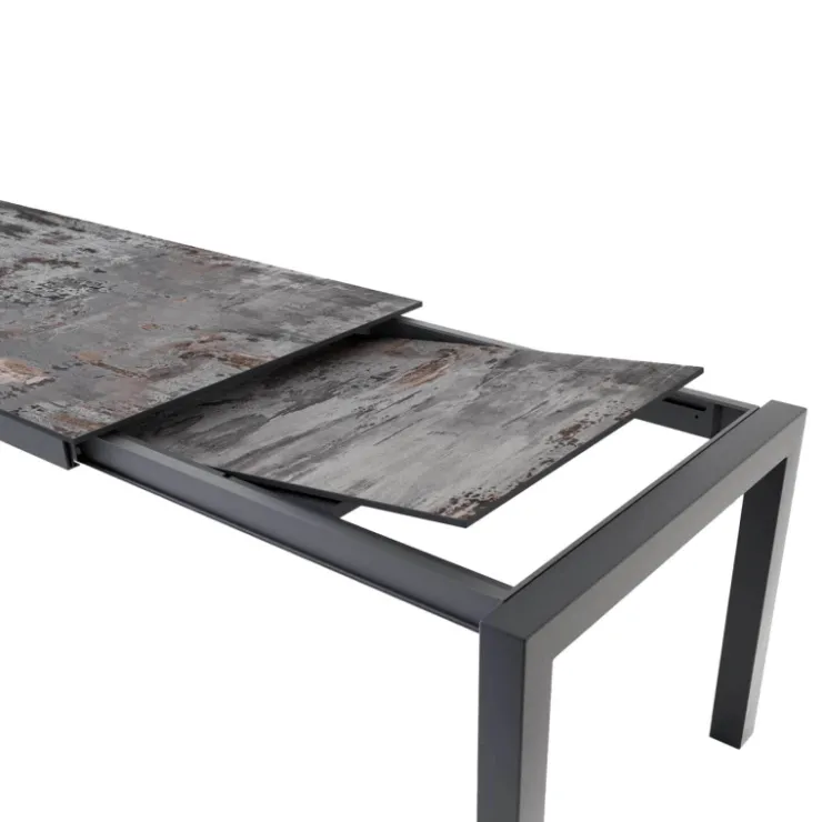 Cancio Table De Cuisine|Table De Salle à Manger*Lakera Table en Dekton rectangulaire extensible avec pieds en métal