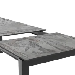 Cancio Table De Cuisine|Table De Salle à Manger*Lakera Table en Dekton rectangulaire extensible avec pieds en métal