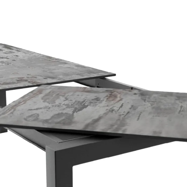 Cancio Table De Cuisine|Table De Salle à Manger*Lakera Table en Dekton rectangulaire extensible avec pieds en métal