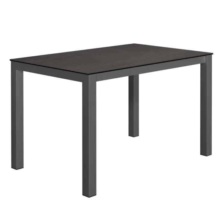 Cancio Table De Cuisine*Lakera Table snack en Dekton rectangulaire avec pieds en métal