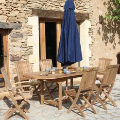 Medicis Table De Jardin*LandryTable de jardin ovale en teck extensible
