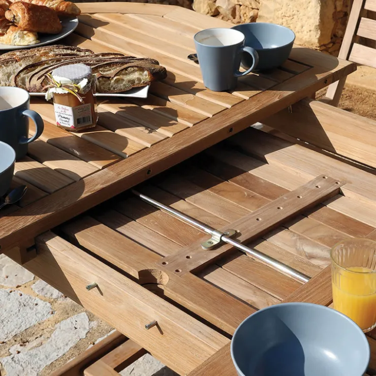 Medicis Table De Jardin*LandryTable de jardin ovale en teck extensible