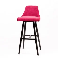 Sessio Tabouret De Bar (assise +/- 80 Cm)*Lars diamant Tabouret de bar en tissu dos matelassé pieds bois