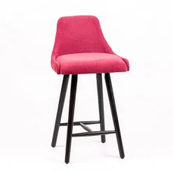 Sessio Tabouret Snack (assise +/- 65 Cm)|Tabouret De Bar (assise +/- 80 Cm)*Lars diamant Tabouret snack matelassé en tissu et pieds en bois