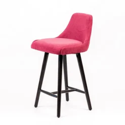 Sessio Tabouret Snack (assise +/- 65 Cm)|Tabouret De Bar (assise +/- 80 Cm)*Lars diamant Tabouret snack matelassé en tissu et pieds en bois