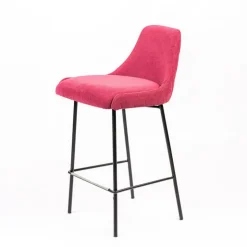 Sessio Tabouret Snack (assise +/- 65 Cm)|Tabouret De Bar (assise +/- 80 Cm)*Lars diamant Tabouret snack en tissu dossier matelassé pieds en métal