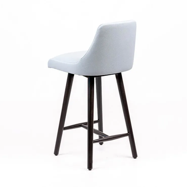 Sessio Tabouret Snack (assise +/- 65 Cm)|Tabouret De Bar (assise +/- 80 Cm)*Lars Tabouret snack rembourré avec pieds bois