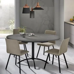 Perfecta Table De Cuisine*Laser Table de cuisine ronde en stratifié extensible