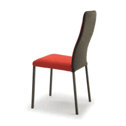 Europea Chaise De Salle à Manger*Laura Chaise de salle à manger italienne en tissu bicolore