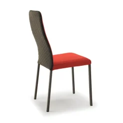 Europea Chaise De Salle à Manger*Laura Chaise de salle à manger italienne en tissu bicolore