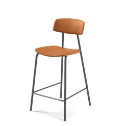Perfecta Tabouret Snack (assise +/- 65 Cm)|Tabouret De Bar (assise +/- 80 Cm)*Lazio Tabouret snack style rétro en simili fabriqué en Belgique
