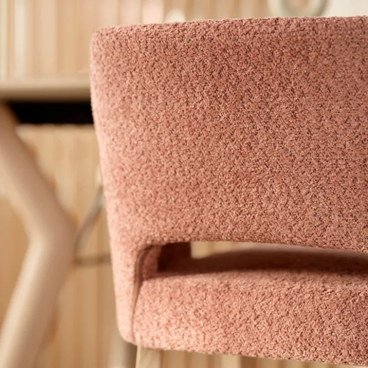 Mobitec Tabouret Snack (assise +/- 65 Cm)|Tabouret De Bar (assise +/- 80 Cm)*Lena ® Tabouret snack en tissu avec accoudoirs et pieds en bois