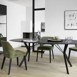 Mobitec Chaise De Salle à Manger|Chaise Salon*Lena ® Chaise ajourée en tissu et pieds bois style moderne