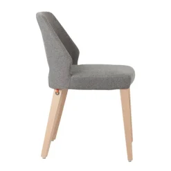 Mobitec Chaise De Salle à Manger|Chaise Salon*Lena ® Chaise ajourée en tissu et pieds bois style moderne