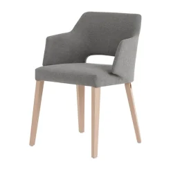 Mobitec Chaise De Salle à Manger|Chaise Salon*Lena ® Fauteuil scandinave bois et tissu avec dossier ajouré