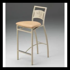 Carrier Tabouret Snack (assise +/- 65 Cm)|Tabouret De Bar (assise +/- 80 Cm)*Liane ® Tabouret snack en synthétique et métal dossier motif style industriel