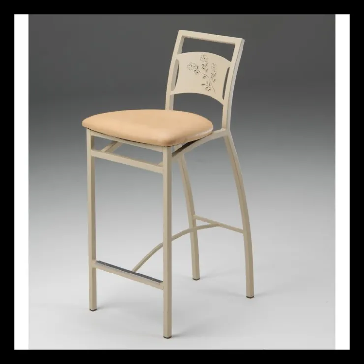 Carrier Tabouret Snack (assise +/- 65 Cm)|Tabouret De Bar (assise +/- 80 Cm)*Liane ® Tabouret snack en synthétique et métal dossier motif style industriel