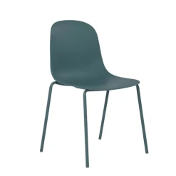 Chaise De Cuisine|Chaise De Salle à Manger*LilyChaise coque moderne empilable en polypropylène avec pieds en métal