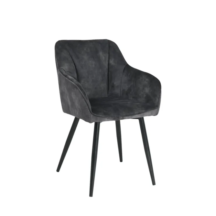 Chaise De Salle à Manger|Fauteuil De Salon*LisonFauteuil cosy en tissu avec pieds en métal