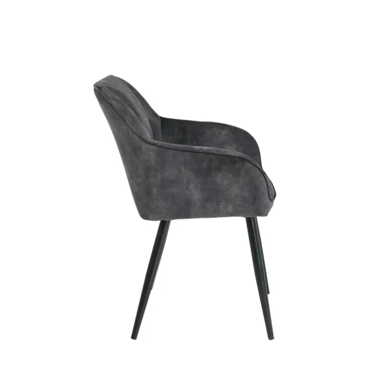 Chaise De Salle à Manger|Fauteuil De Salon*LisonFauteuil cosy en tissu avec pieds en métal