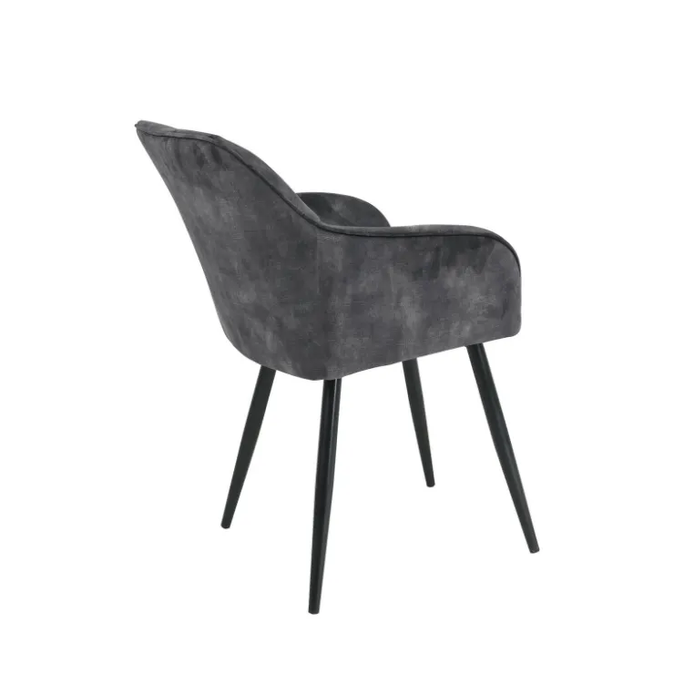 Chaise De Salle à Manger|Fauteuil De Salon*LisonFauteuil cosy en tissu avec pieds en métal