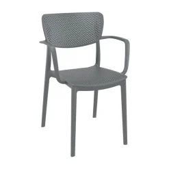 Chaise De Cuisine|Chaise De Salle à Manger*Loft Chaise moderne avec accoudoirs en polypropylène micro perforé