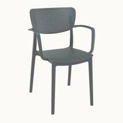 Chaise De Cuisine|Chaise De Salle à Manger*Loft Chaise moderne avec accoudoirs en polypropylène micro perforé
