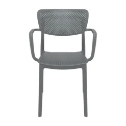 Chaise De Cuisine|Chaise De Salle à Manger*Loft Chaise moderne avec accoudoirs en polypropylène micro perforé