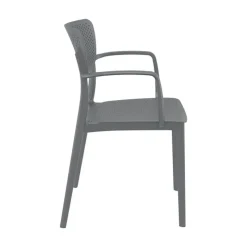 Chaise De Cuisine|Chaise De Salle à Manger*Loft Chaise moderne avec accoudoirs en polypropylène micro perforé