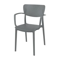 Chaise De Cuisine|Chaise De Salle à Manger*Loft Chaise moderne avec accoudoirs en polypropylène micro perforé