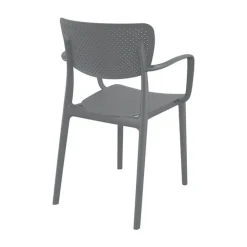 Chaise De Cuisine|Chaise De Salle à Manger*Loft Chaise moderne avec accoudoirs en polypropylène micro perforé