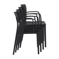 Chaise De Cuisine|Chaise De Salle à Manger*Loft Chaise moderne avec accoudoirs en polypropylène micro perforé