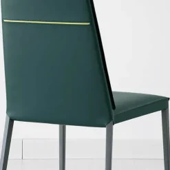 Airnova Chaise De Salle à Manger*Lolas S Chaise en croûte de cuir fabrication italienne avec liseré
