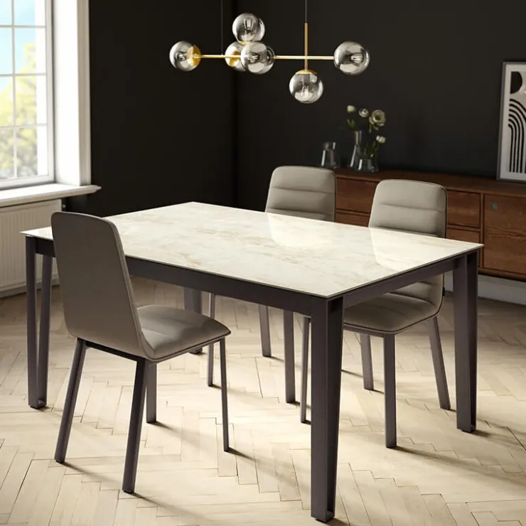 Cancio Table De Salle à Manger*London Table design en Dekton avec pieds épingle en métal