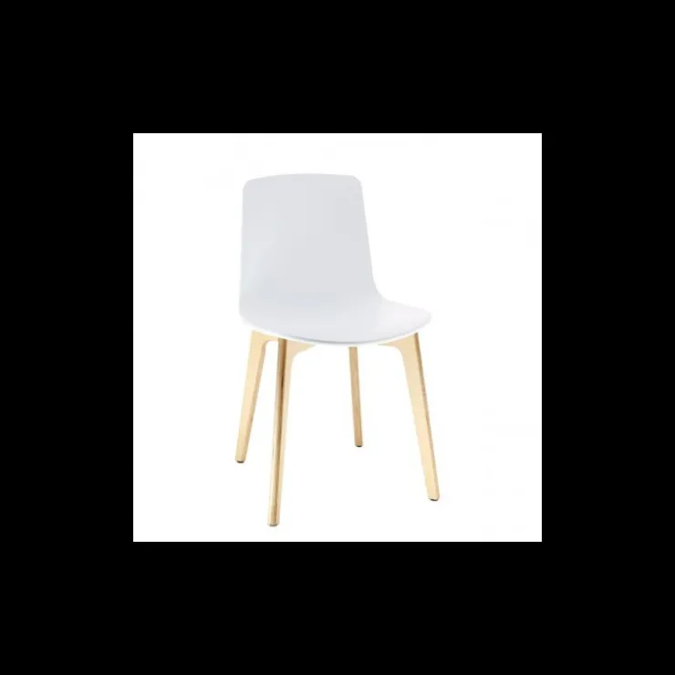 Enea Chaise De Cuisine|Chaise De Salle à Manger*Lottus ® Chaise design en polypropylène et pieds bois