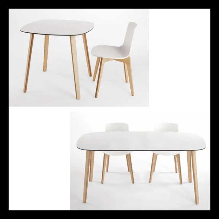 Enea Chaise De Cuisine|Chaise De Salle à Manger*Lottus ® Chaise design en polypropylène et pieds bois