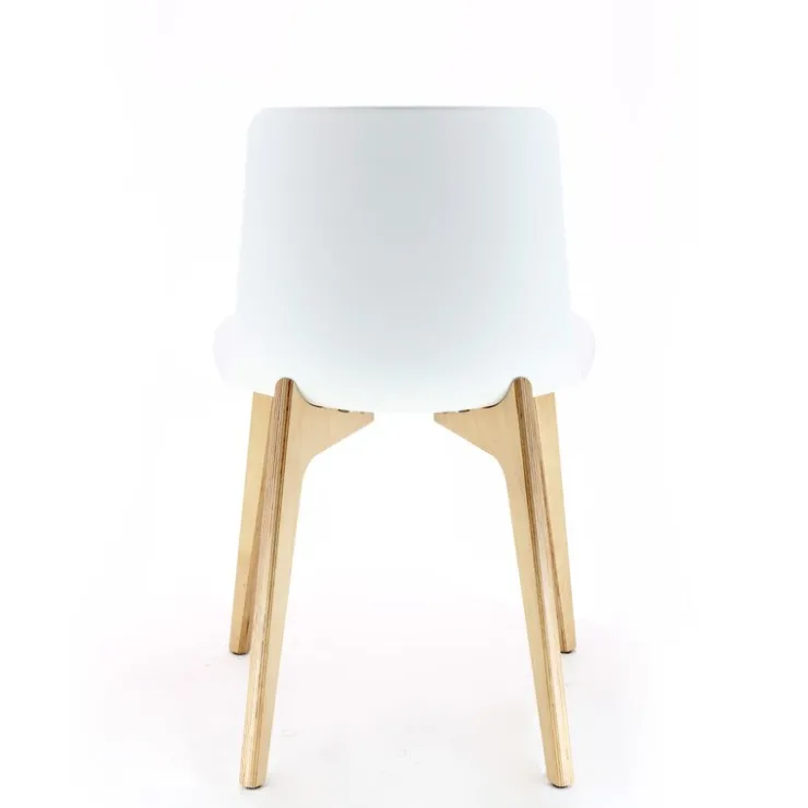 Enea Chaise De Cuisine|Chaise De Salle à Manger*Lottus ® Chaise design en polypropylène et pieds bois