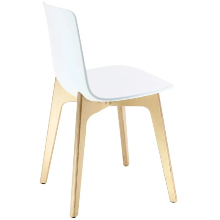 Enea Chaise De Cuisine|Chaise De Salle à Manger*Lottus ® Chaise design en polypropylène et pieds bois