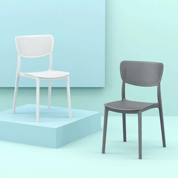 Chaise De Cuisine|Chaise De Salle à Manger*Lucy Chaise moderne en polypropylène micro perforé