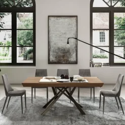 Ozzio Table De Salle à Manger*Lungo largo Table design italienne extensible avec pied mikado