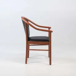 Chaise De Salle à Manger|Fauteuil De Salon*Manuela Fauteuil bridge en bois avec assise et dossier rembourrés